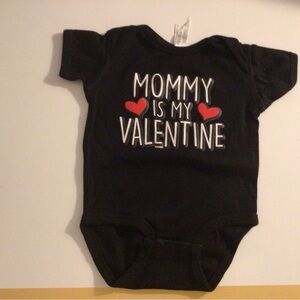 Rabbit Skins Black Baby Onesie Valentine
